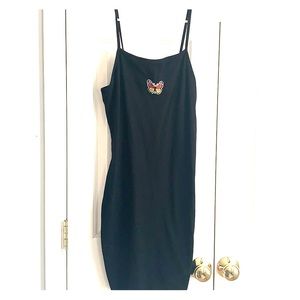 Black dress with butterfly